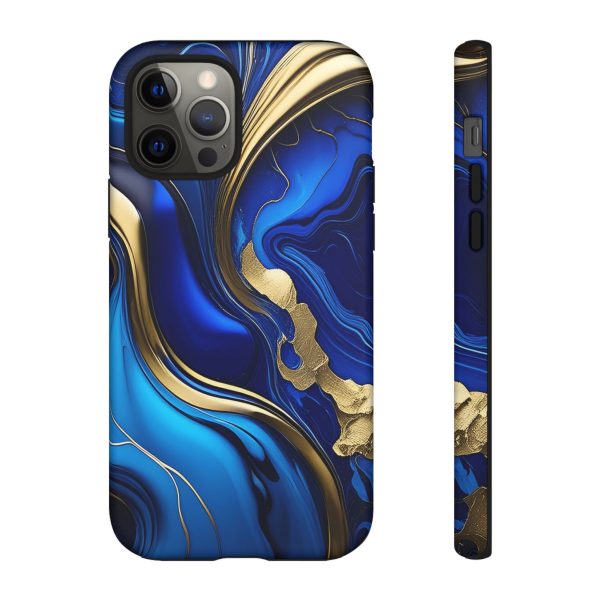 Royal Blue and Gold iPhone | Samsung | Samsung Galaxy | Google Pixel - Cell Phone Tough Cases - Image 34