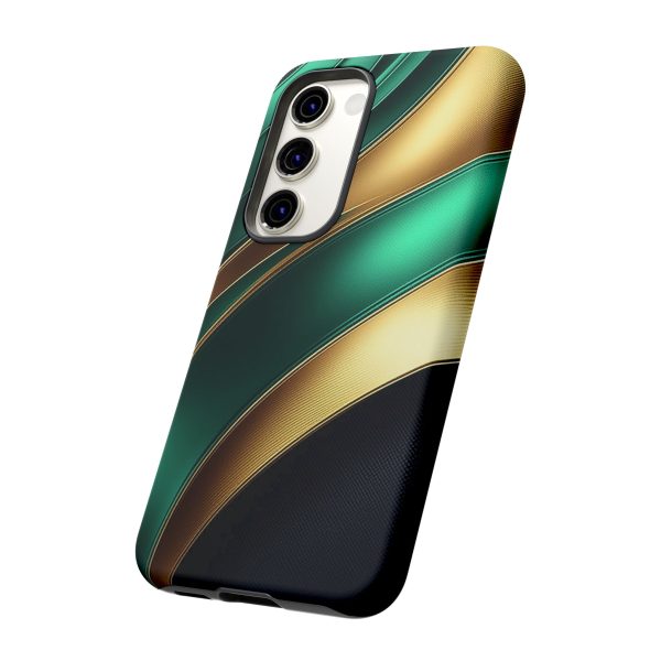 Green and Gold iPhone | Samsung | Samsung Galaxy | Google Pixel - Cell Phone Tough Cases - Image 126