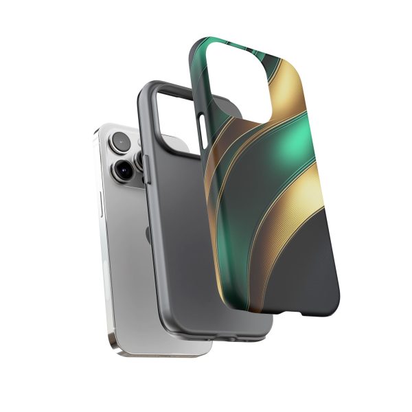 Green and Gold iPhone | Samsung | Samsung Galaxy | Google Pixel - Cell Phone Tough Cases - Image 103