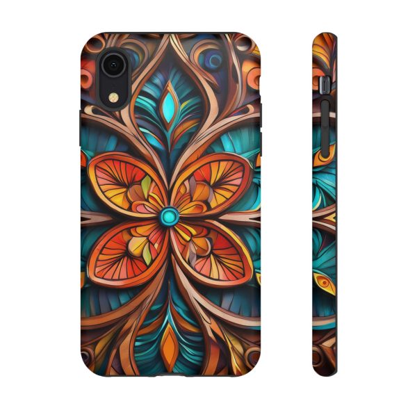 Wood Grain Flower iPhone | Samsung | Samsung Galaxy | Google Pixel - Cell Phone Tough Cases - Image 8