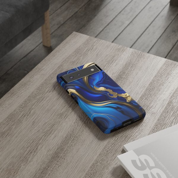 Royal Blue and Gold iPhone | Samsung | Samsung Galaxy | Google Pixel - Cell Phone Tough Cases - Image 68