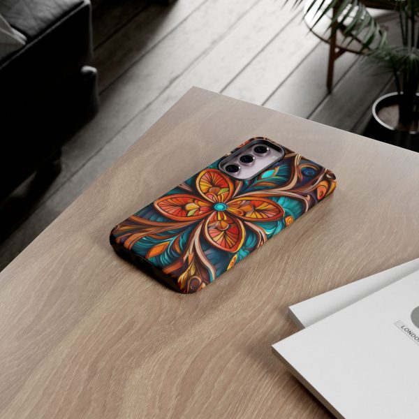 Wood Grain Flower iPhone | Samsung | Samsung Galaxy | Google Pixel - Cell Phone Tough Cases - Image 136