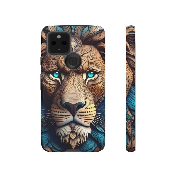 Wood Lion Art iPhone | Google Pixel - Cell Phone Tough Cases - Image 39