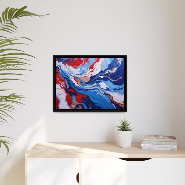 Red White and Blue TS2 Marble Matte Canvas, Black Frame - Image 19