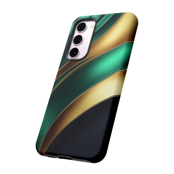 Green and Gold iPhone | Samsung | Samsung Galaxy | Google Pixel - Cell Phone Tough Cases - Image 134