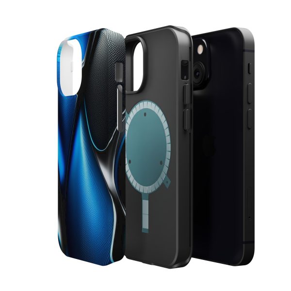 Blue Carbon Custom Magnetic Tough Case for iPhone - Dual Layer Protection with MagSafe® Compatibility - Matte or Glossy Finish - Image 57