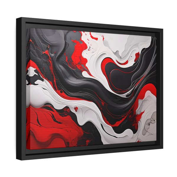 Red and Black Abstract 2 Matte Canvas, Black Frame - Image 10