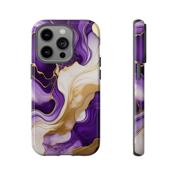 Purple and Gold 2 iPhone | Samsung | Samsung Galaxy | Google Pixel - Cell Phone Tough Cases - Image 97