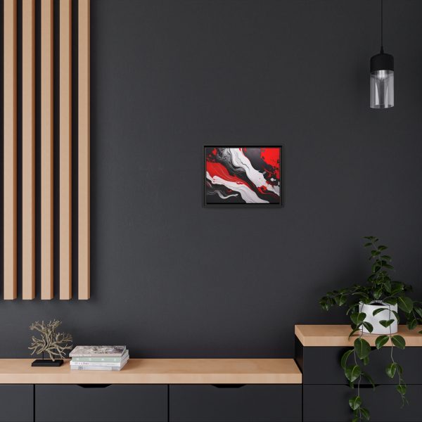 Red and Black Abstract 3 Matte Canvas, Black Frame - Image 12