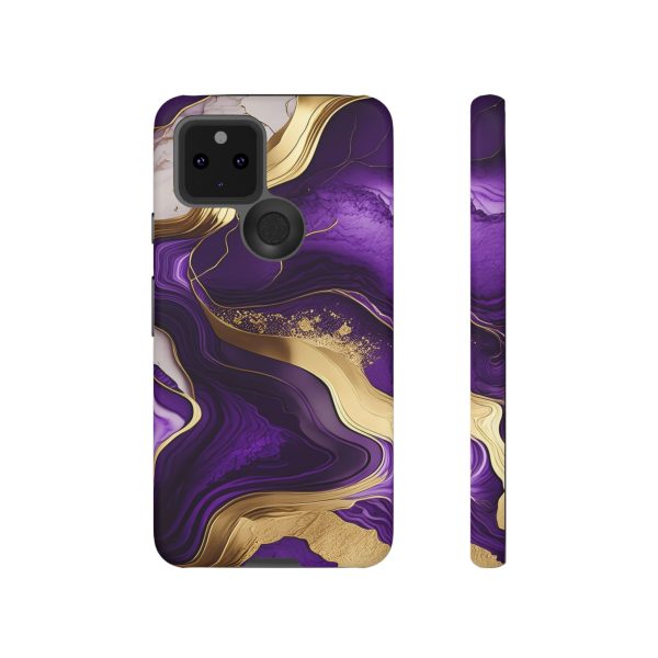 Purple and Gold iPhone | Samsung | Samsung Galaxy | Google Pixel - Cell Phone Tough Cases - Image 63