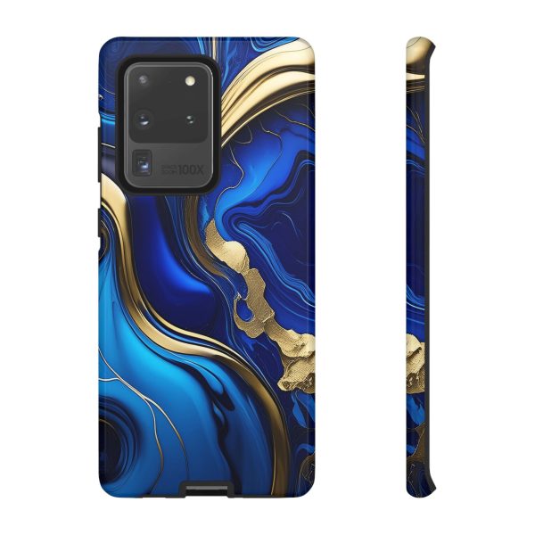 Royal Blue and Gold iPhone | Samsung | Samsung Galaxy | Google Pixel - Cell Phone Tough Cases - Image 27