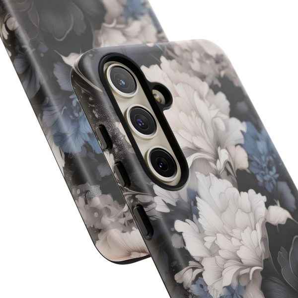 Black and White Flowers iPhone | Samsung | Samsung Galaxy | Google Pixel - Cell Phone Tough Cases - Image 201