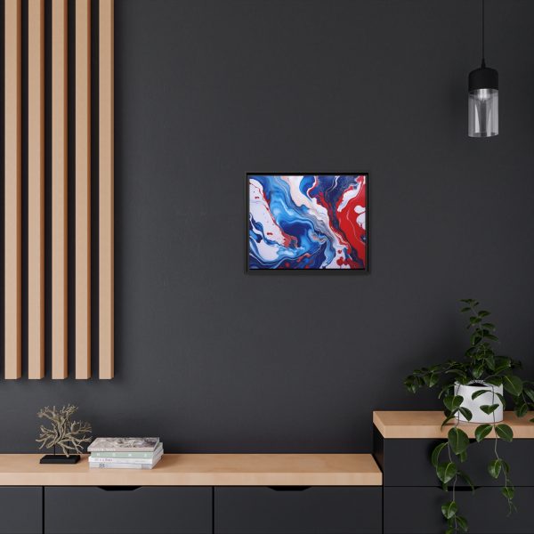 Red White and Blue TS1 Marble Matte Canvas, Black Frame - Image 16