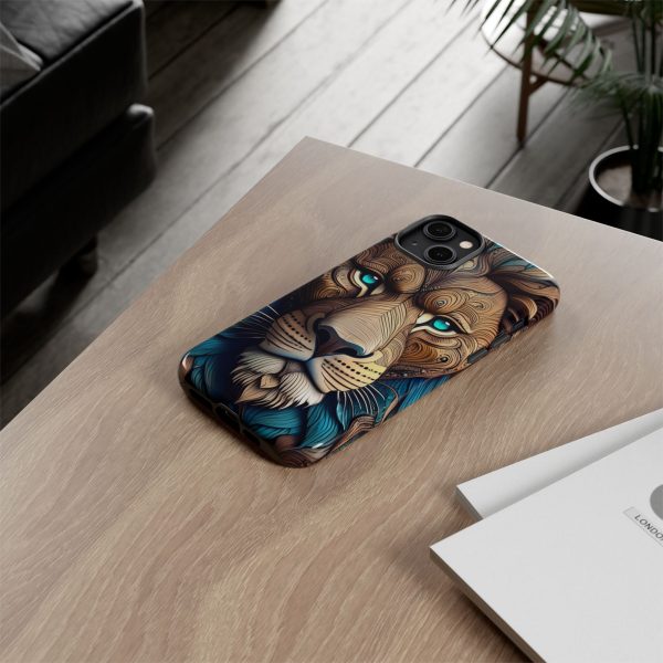 Wood Lion Art iPhone | Google Pixel - Cell Phone Tough Cases - Image 64