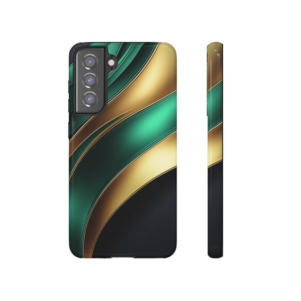 Green and Gold iPhone | Samsung | Samsung Galaxy | Google Pixel - Cell Phone Tough Cases - Image 73