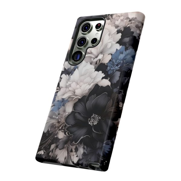 Black and White Flowers iPhone | Samsung | Samsung Galaxy | Google Pixel - Cell Phone Tough Cases - Image 138