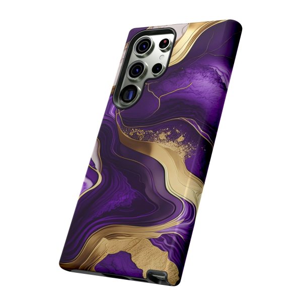 Purple and Gold iPhone | Samsung | Samsung Galaxy | Google Pixel - Cell Phone Tough Cases - Image 138