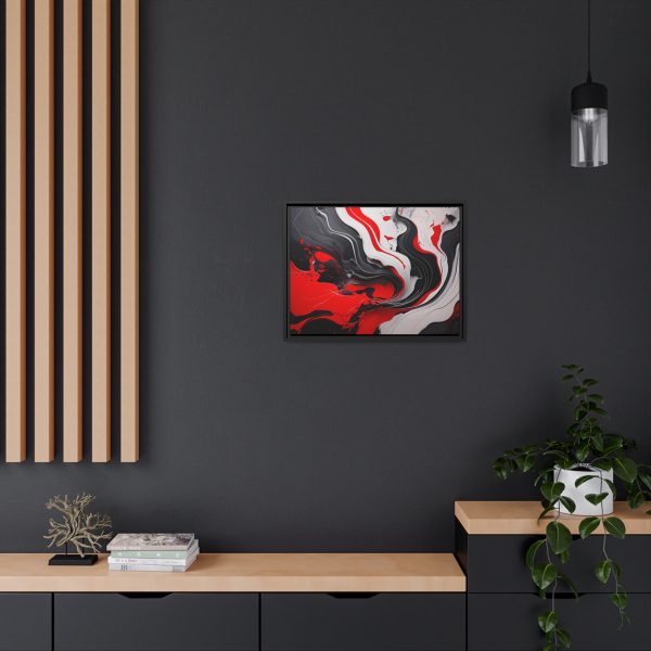 Red and Black Abstract 1 Matte Canvas, Black Frame - Image 20