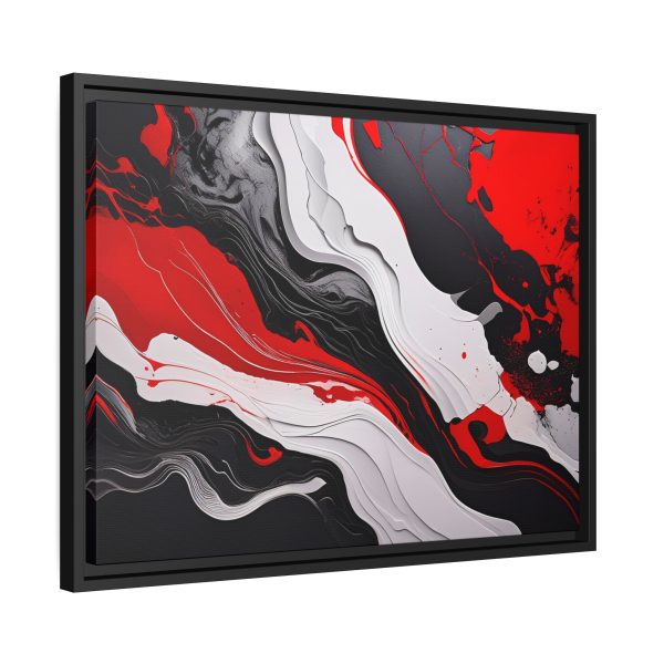 Red and Black Abstract 3 Matte Canvas, Black Frame - Image 18