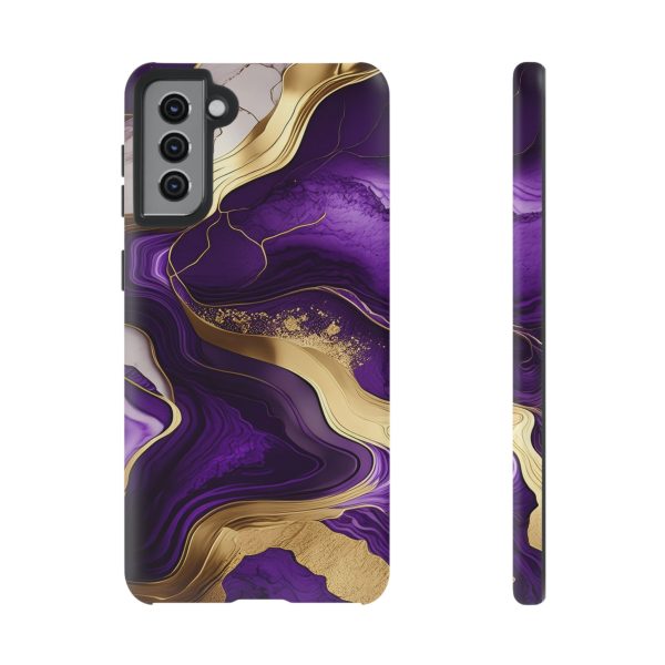 Purple and Gold iPhone | Samsung | Samsung Galaxy | Google Pixel - Cell Phone Tough Cases - Image 55