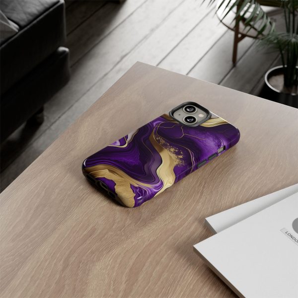 Purple and Gold iPhone | Samsung | Samsung Galaxy | Google Pixel - Cell Phone Tough Cases - Image 92