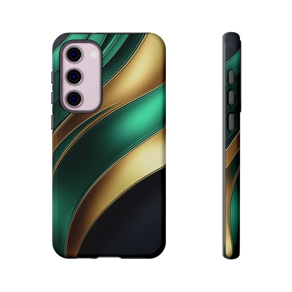 Green and Gold iPhone | Samsung | Samsung Galaxy | Google Pixel - Cell Phone Tough Cases - Image 129