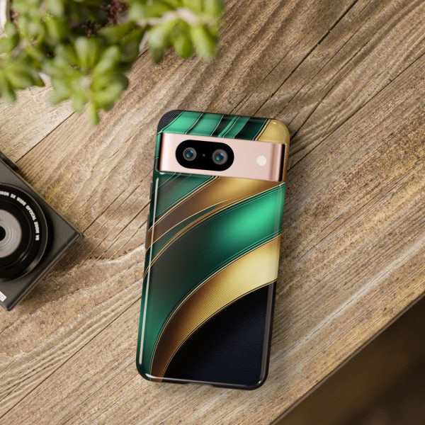 Green and Gold iPhone | Samsung | Samsung Galaxy | Google Pixel - Cell Phone Tough Cases - Image 229