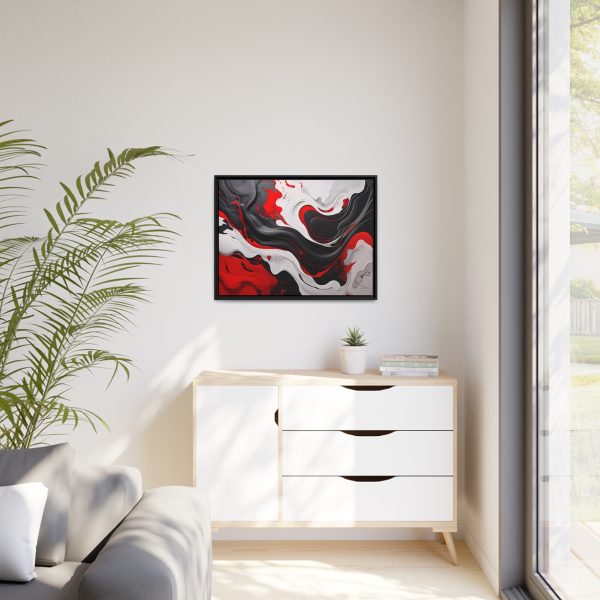 Red and Black Abstract 2 Matte Canvas, Black Frame - Image 27