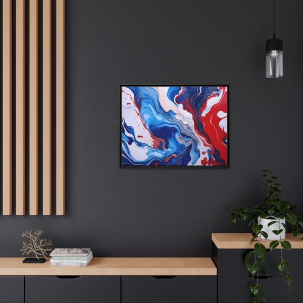 Red White and Blue TS1 Marble Matte Canvas, Black Frame - Image 28