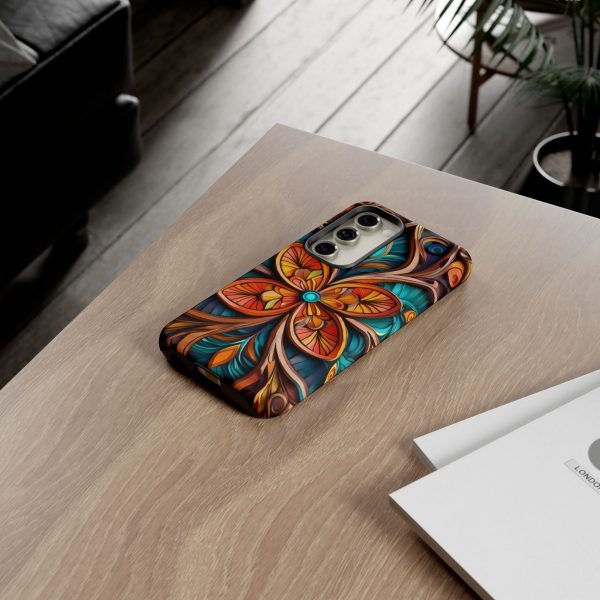 Wood Grain Flower iPhone | Samsung | Samsung Galaxy | Google Pixel - Cell Phone Tough Cases - Image 128