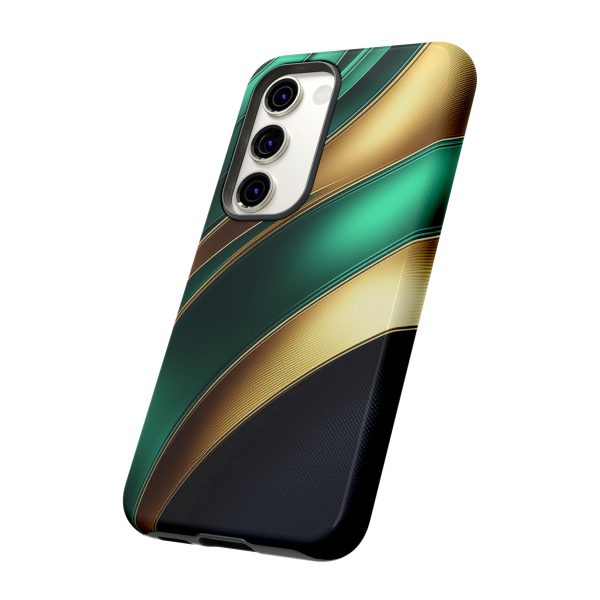 Green and Gold iPhone | Samsung | Samsung Galaxy | Google Pixel - Cell Phone Tough Cases - Image 122