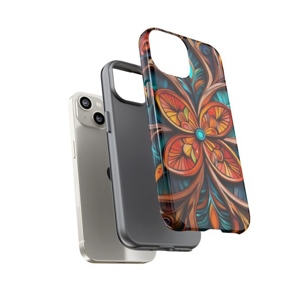 Wood Grain Flower iPhone | Samsung | Samsung Galaxy | Google Pixel - Cell Phone Tough Cases - Image 91