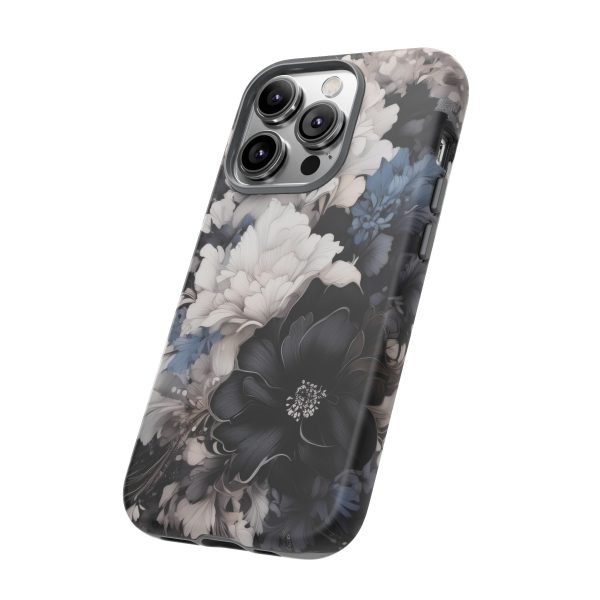 Black and White Flowers iPhone | Samsung | Samsung Galaxy | Google Pixel - Cell Phone Tough Cases - Image 102