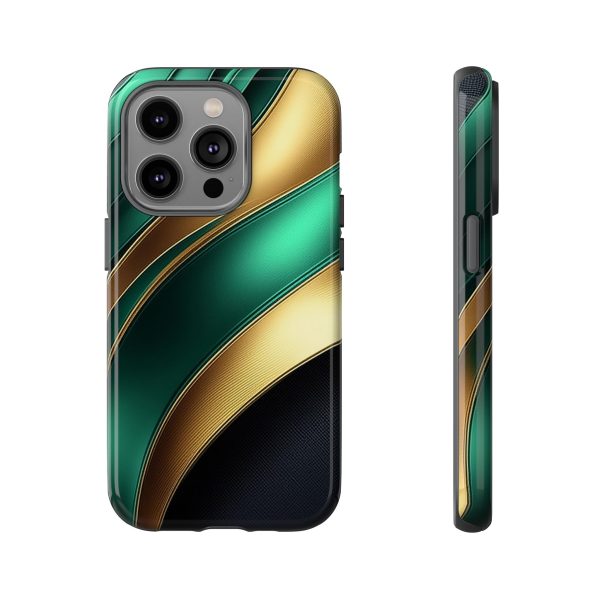 Green and Gold iPhone | Samsung | Samsung Galaxy | Google Pixel - Cell Phone Tough Cases - Image 97