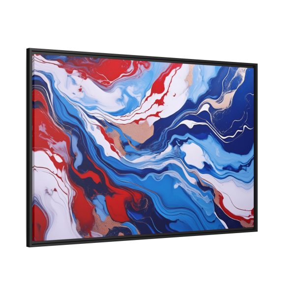 Red White and Blue TS2 Marble Matte Canvas, Black Frame - Image 38