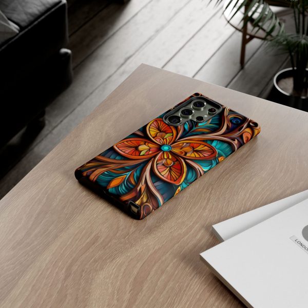 Wood Grain Flower iPhone | Samsung | Samsung Galaxy | Google Pixel - Cell Phone Tough Cases - Image 140