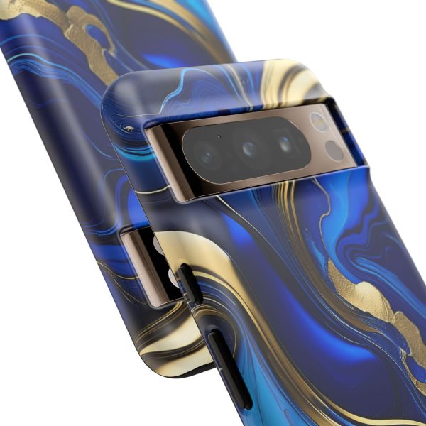 Royal Blue and Gold iPhone | Samsung | Samsung Galaxy | Google Pixel - Cell Phone Tough Cases - Image 221