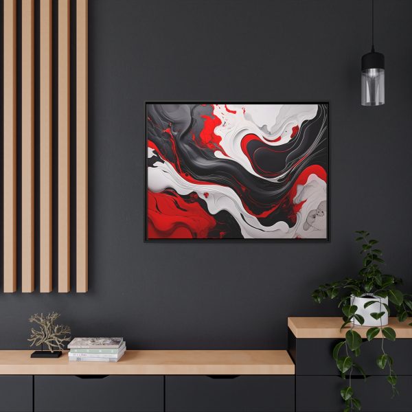 Red and Black Abstract 2 Matte Canvas, Black Frame - Image 36