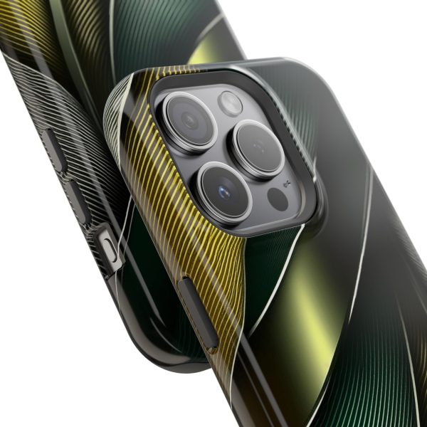 Green and Yellow Carbon Custom Magnetic Tough Case for iPhone - Dual Layer Protection with MagSafe® Compatibility - Matte or Glossy Finish - Image 93