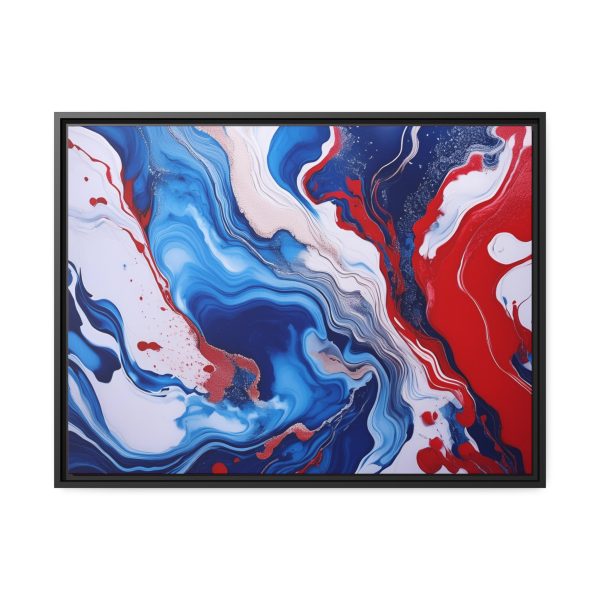 Red White and Blue TS1 Marble Matte Canvas, Black Frame - Image 25