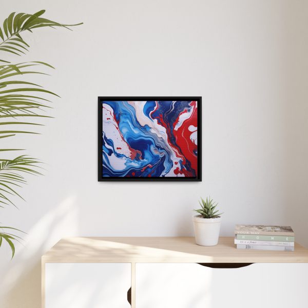 Red White and Blue TS1 Marble Matte Canvas, Black Frame - Image 15