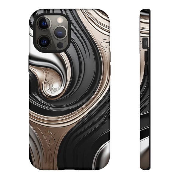 Black and Gold iPhone | Samsung | Samsung Galaxy | Google Pixel - Cell Phone Tough Cases - Image 36