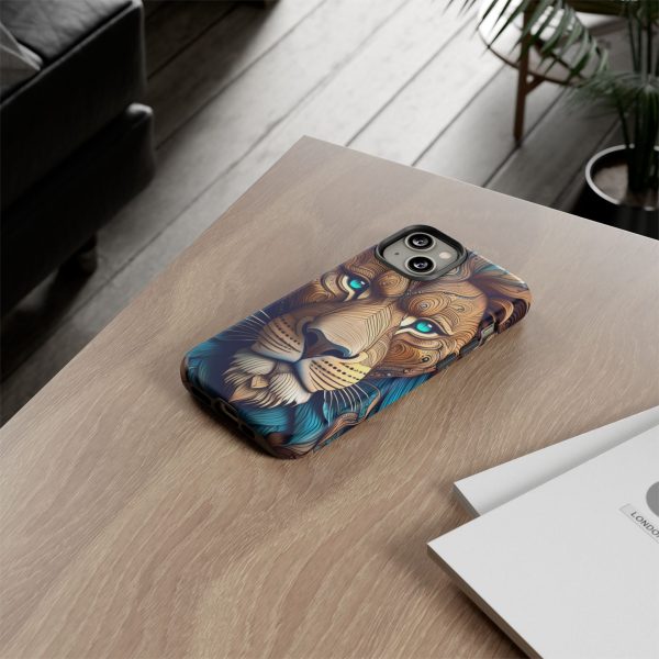 Wood Lion Art iPhone | Google Pixel - Cell Phone Tough Cases - Image 52