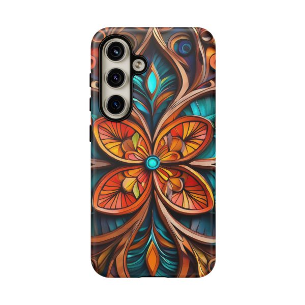 Wood Grain Flower iPhone | Samsung | Samsung Galaxy | Google Pixel - Cell Phone Tough Cases - Image 190