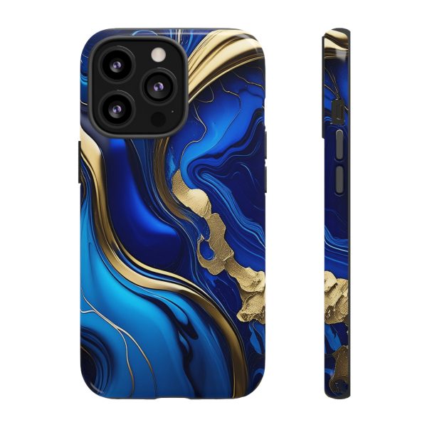 Royal Blue and Gold iPhone | Samsung | Samsung Galaxy | Google Pixel - Cell Phone Tough Cases - Image 41