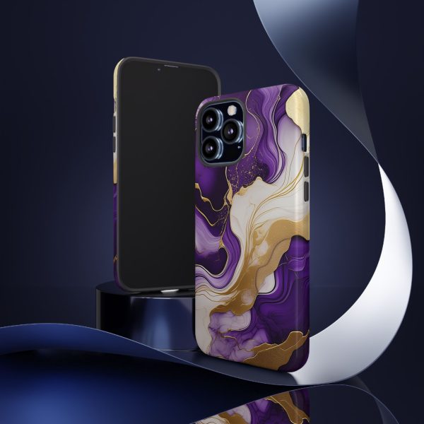 Purple and Gold 2 iPhone | Samsung | Samsung Galaxy | Google Pixel - Cell Phone Tough Cases - Image 46