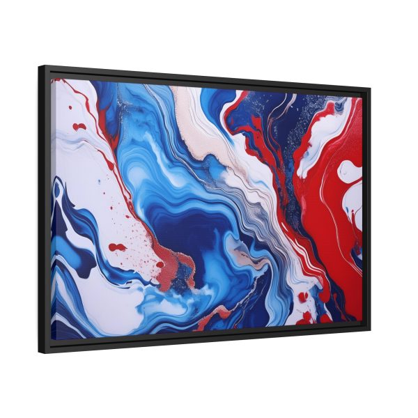 Red White and Blue TS1 Marble Matte Canvas, Black Frame - Image 22