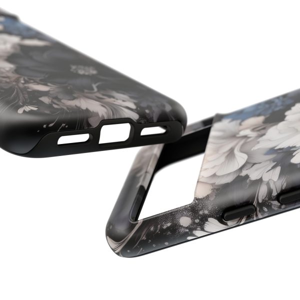 Black and White Flowers iPhone | Samsung | Samsung Galaxy | Google Pixel - Cell Phone Tough Cases - Image 232