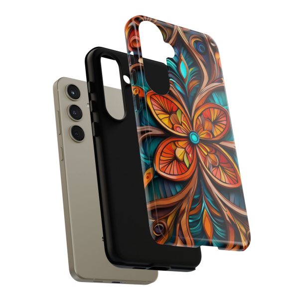 Wood Grain Flower iPhone | Samsung | Samsung Galaxy | Google Pixel - Cell Phone Tough Cases - Image 198