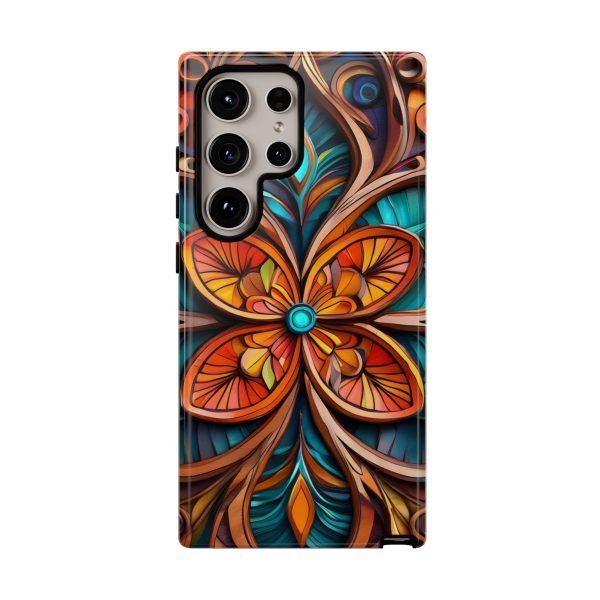 Wood Grain Flower iPhone | Samsung | Samsung Galaxy | Google Pixel - Cell Phone Tough Cases - Image 205